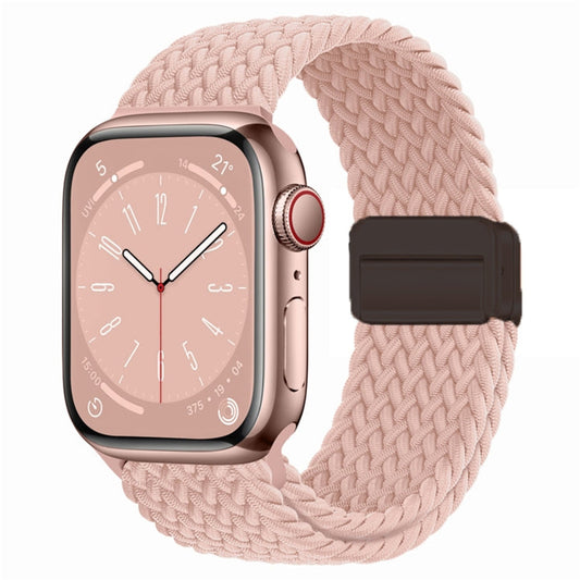 For Apple Watch Series 9 41mm Nylon Woven Magnetic Fold Buckle Watch