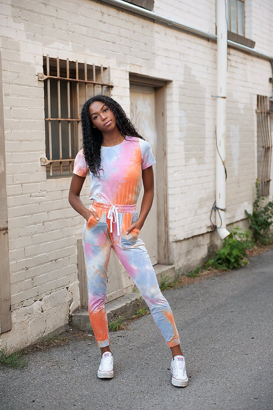 DT Tie Dye Jumpsuit in Cotton Candy  *Limited Edition*