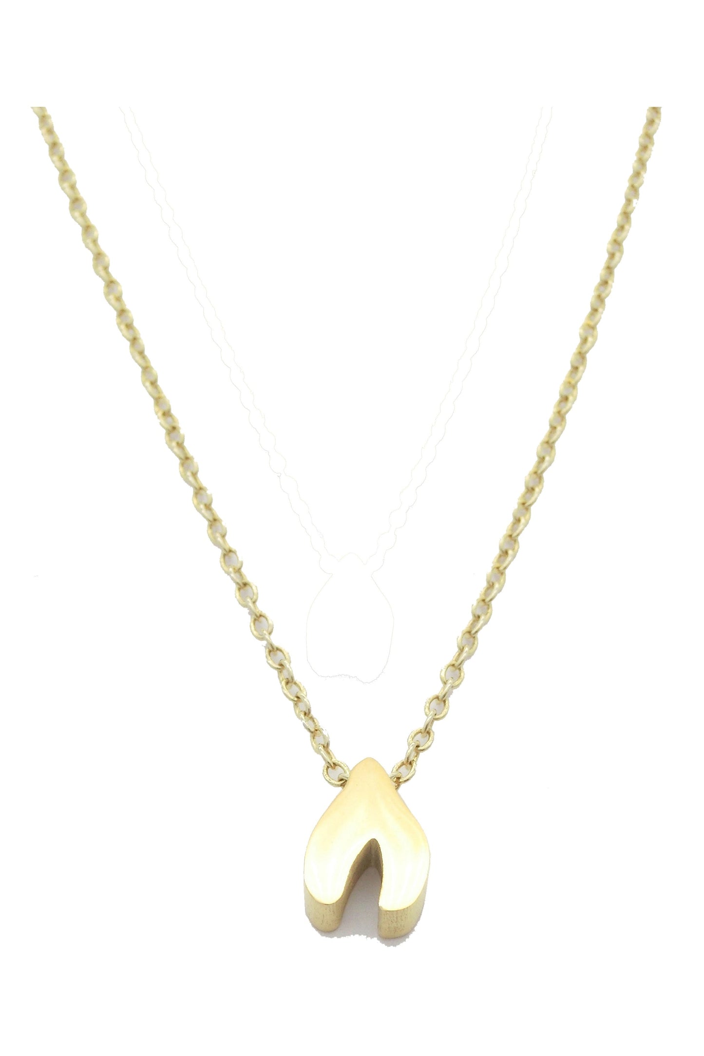 Wishbone Pendant Necklace By DOBBI ( Variety Color Available )