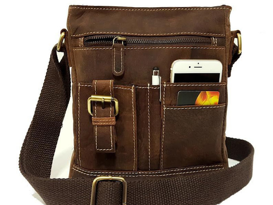 Vintage Small Leather Crossbody Bag